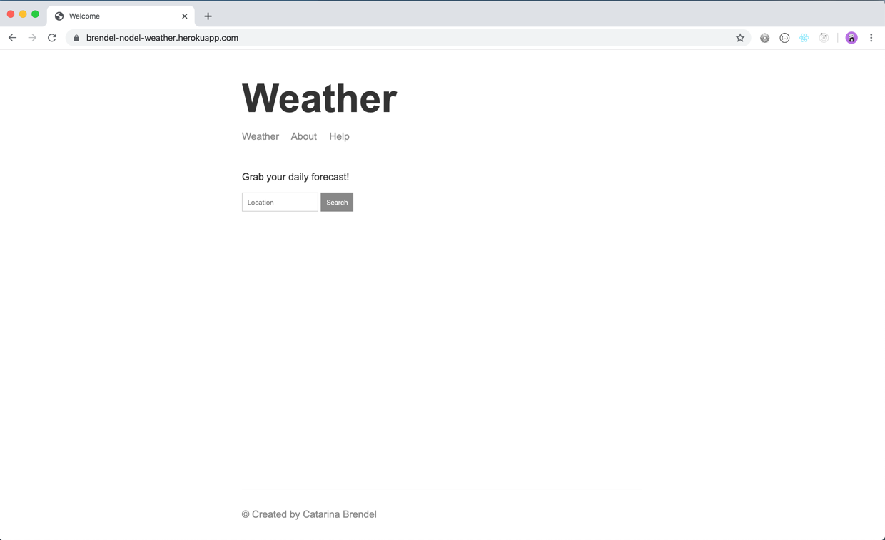 WeatherApp Sample Page