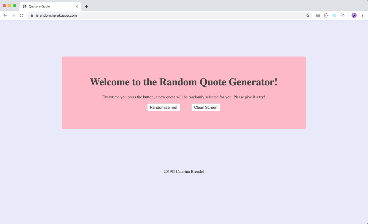isRandom Sample Page